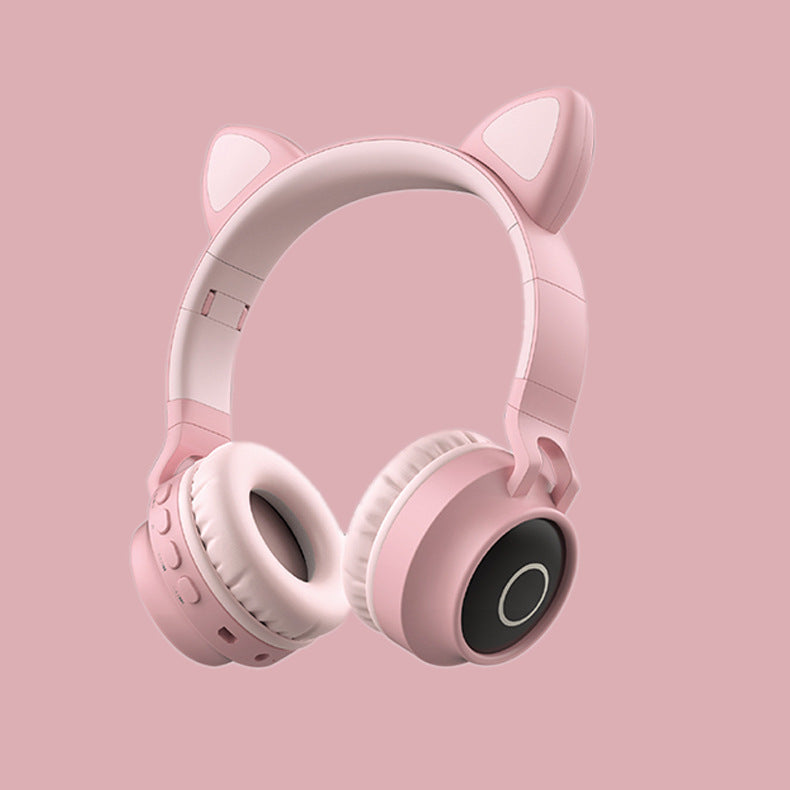 LED cat ear wireless headphones for kids