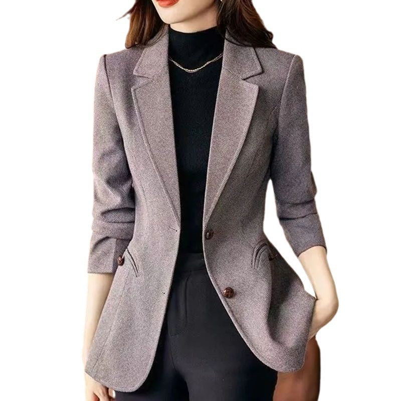 Women's Herringbone Single-Button Blazer - view 8