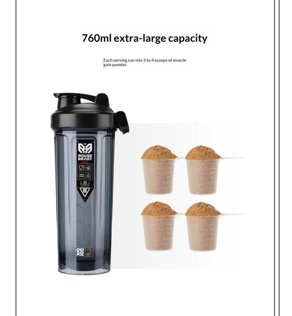 760ml Tritan protein shaker bottle