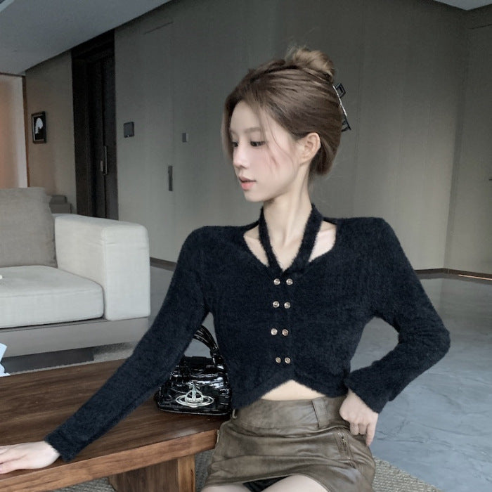 Women's cropped knit cardigan – view 5