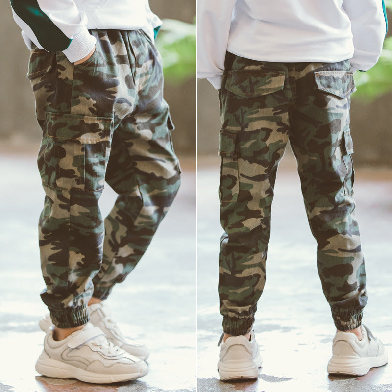 Kids' Camouflage Cargo Jogger Trousers - view 6