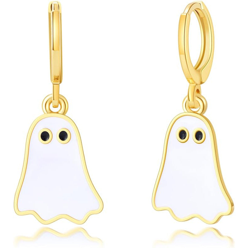 Ghost huggie hoop earrings – view 1