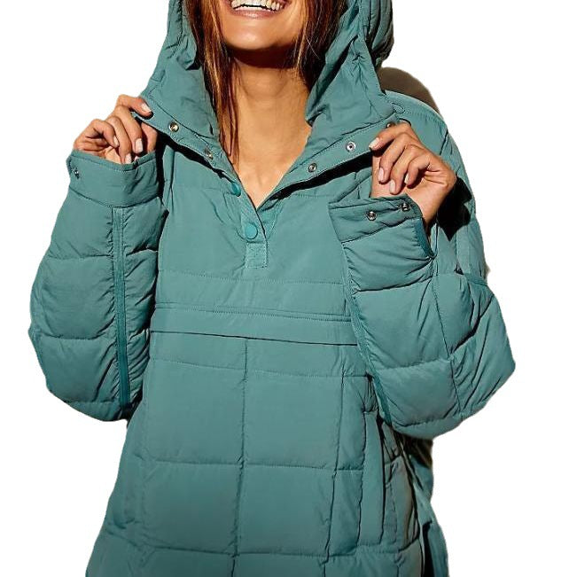 Women's Hooded Quilted Cotton Coat - view 2