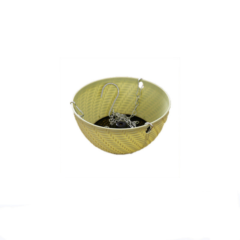 Hanging self-watering plastic flower pot – view 4