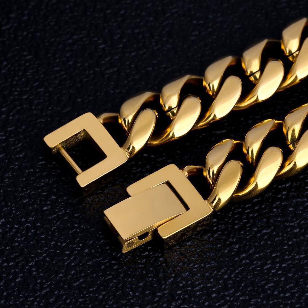 Stainless Steel 10mm Cuban Link Chain Necklace - view 4