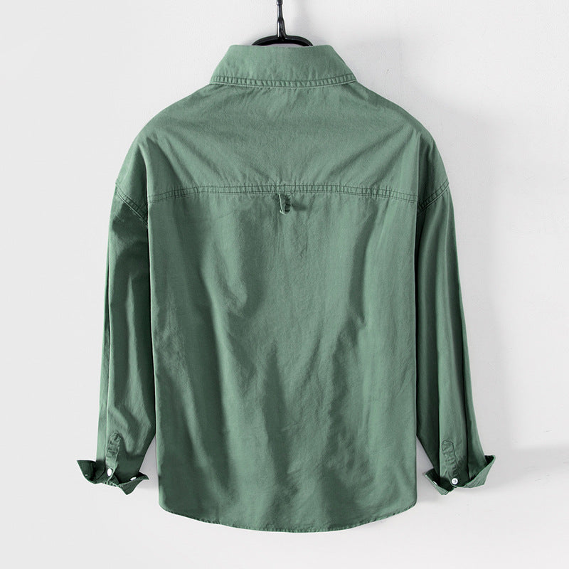 Men's Cotton Patchwork Shirt Jacket - view 5