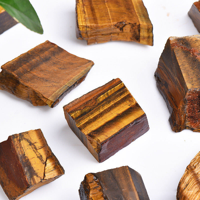 Natural rough tiger eye stones – view 2