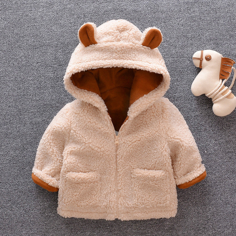 Kids' Teddy Fleece Bear-Ear Hooded Jacket - view 4