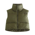 Women's cropped puffer vest – view 7