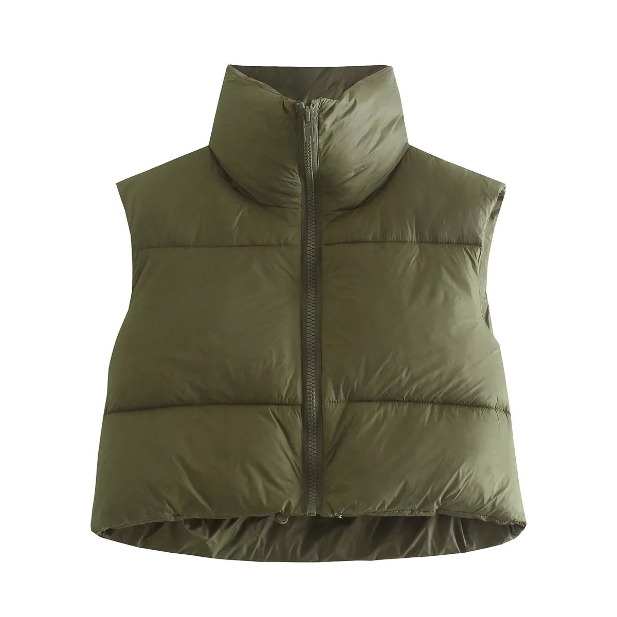 Women's cropped puffer vest – view 7