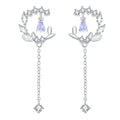 Crystal Flower Drop Earrings