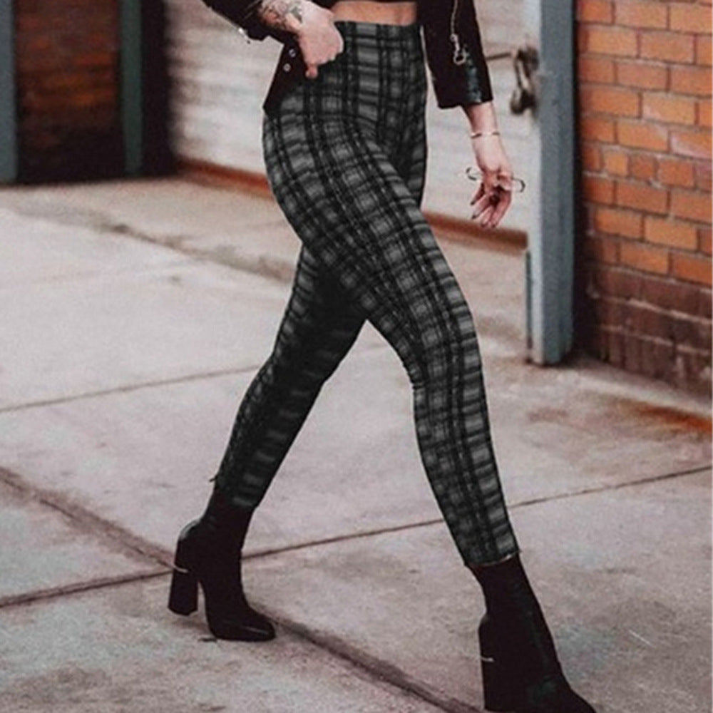 Women's Plaid High Waist Leggings – view 4
