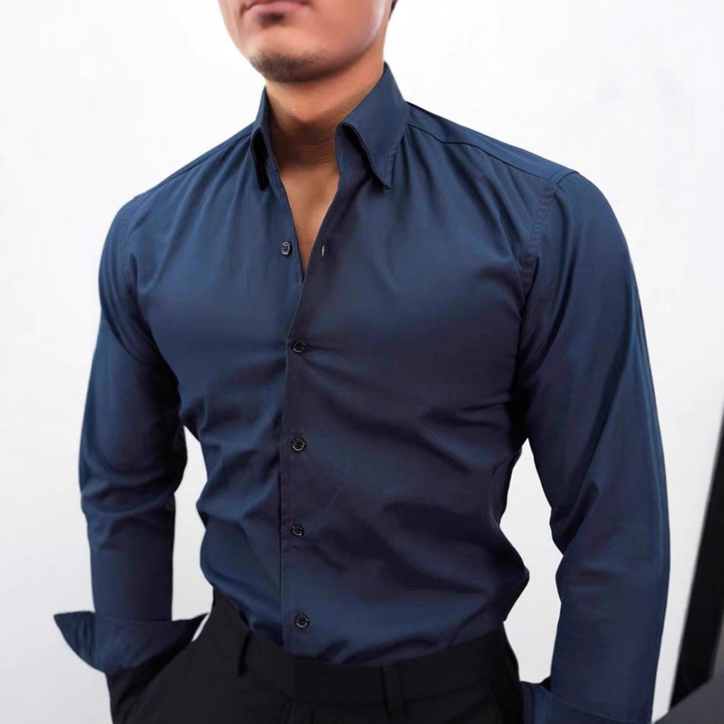 Men's Slim Fit Long Sleeve Dress Shirt - view 4