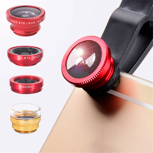 3-in-1 clip-on phone camera lens kit – view 1