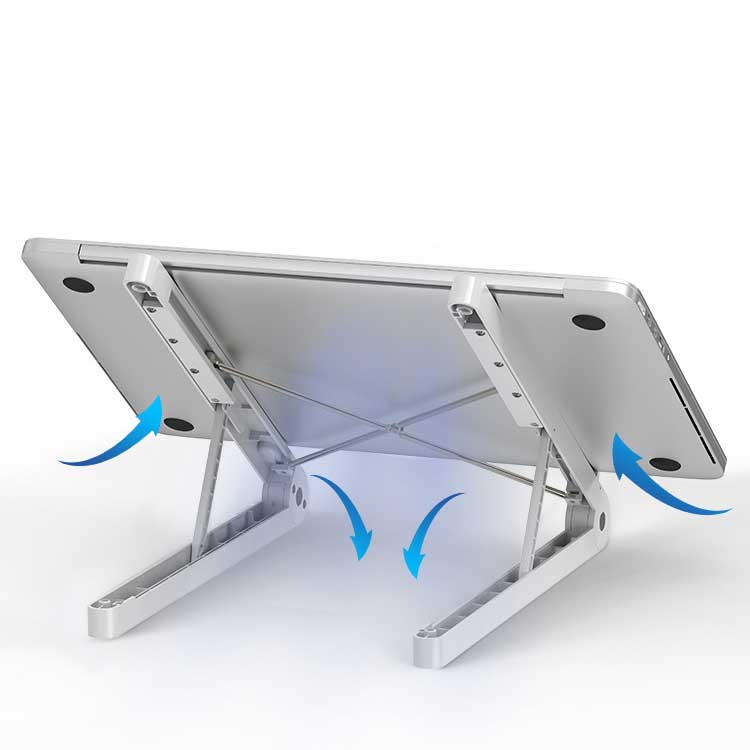 Black foldable plastic laptop stand – view 3