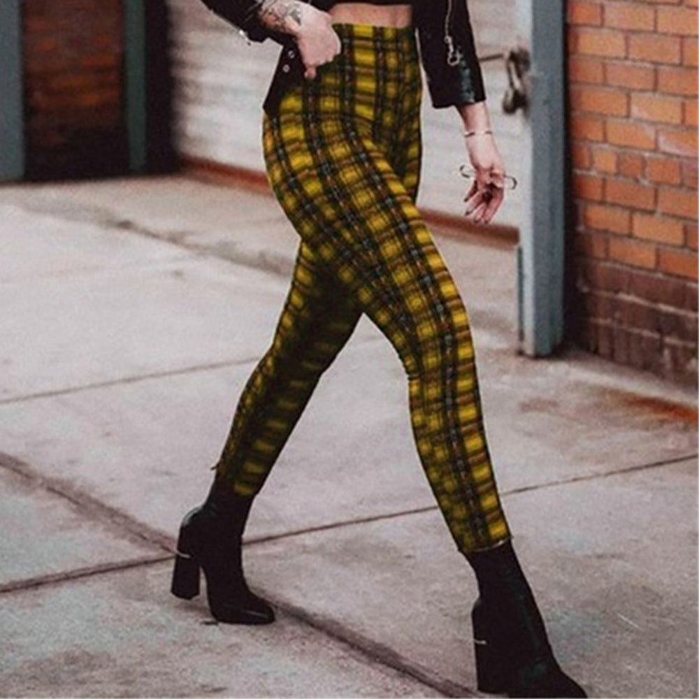Women's Plaid High Waist Leggings – view 5