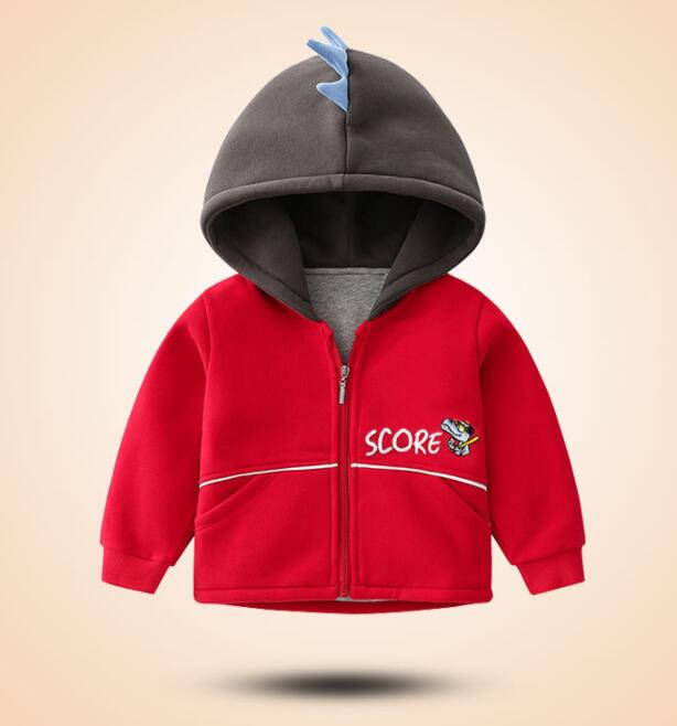 Kids' Dinosaur Spike Hooded Zip Jacket