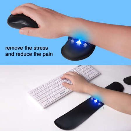 Black memory foam wrist rest – view 2