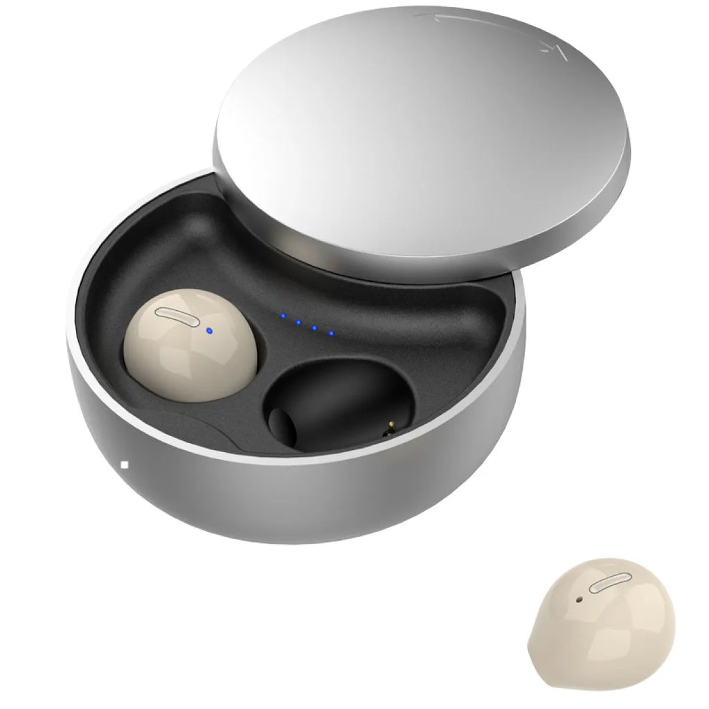 Wireless Bluetooth earbuds with charging case in black