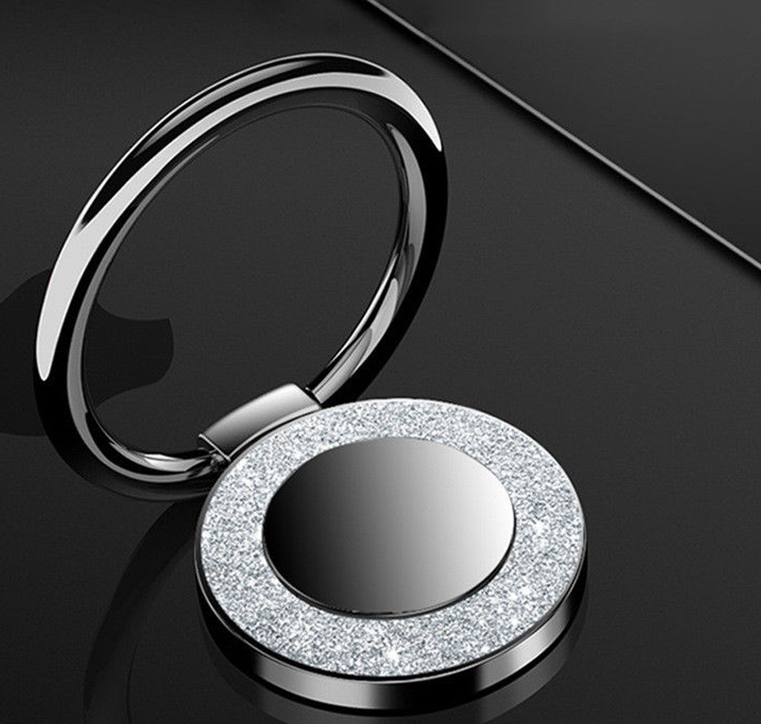 Glitter metal phone ring holder – view 1
