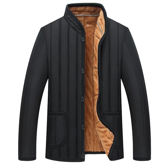 Men's Plush-Lined Stand-Collar Winter Jacket - view 2