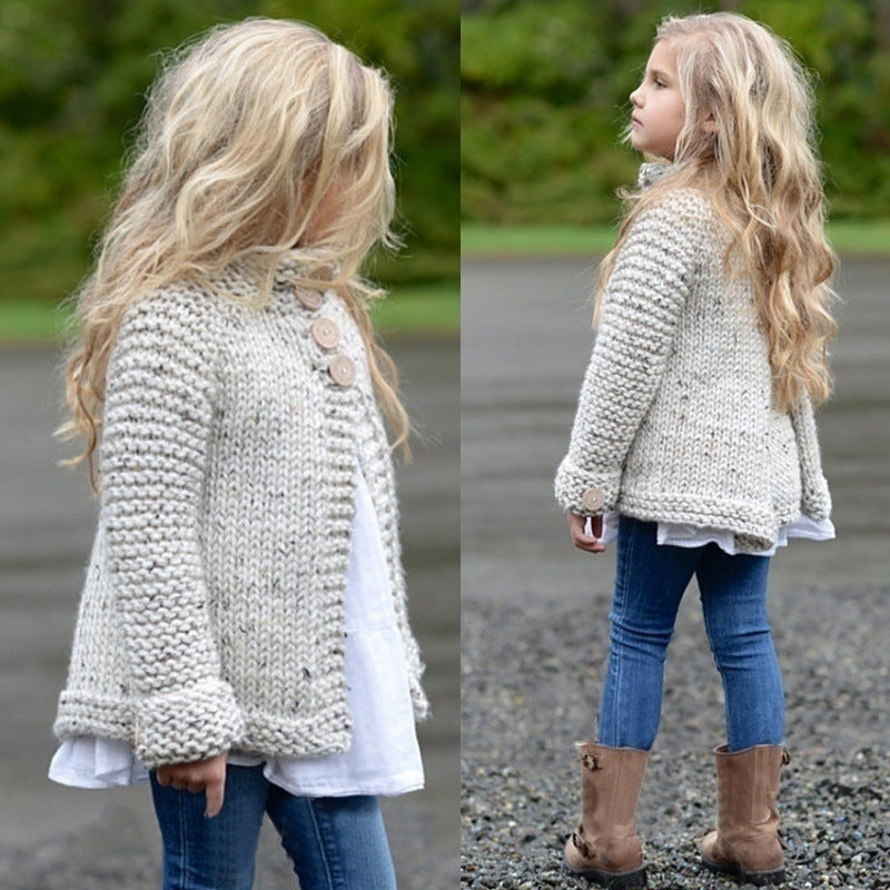 Girls' Chunky Knit Cardigan – view 1