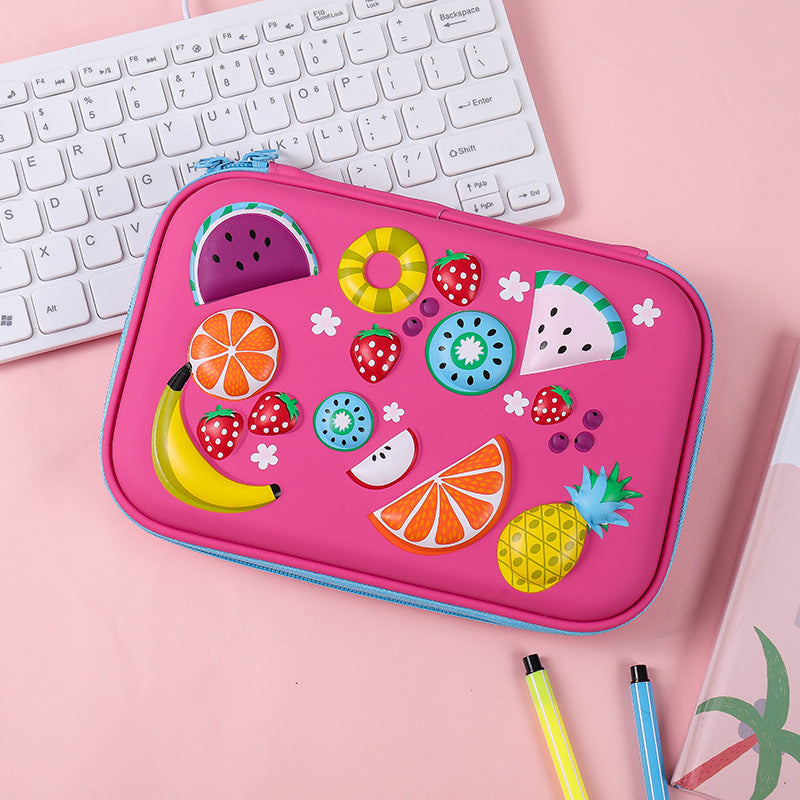 Rose fruit puffy EVA pencil case