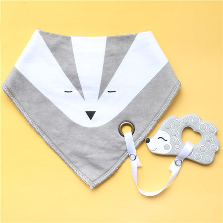 Cotton Bandana Bib with Silicone Teether 5