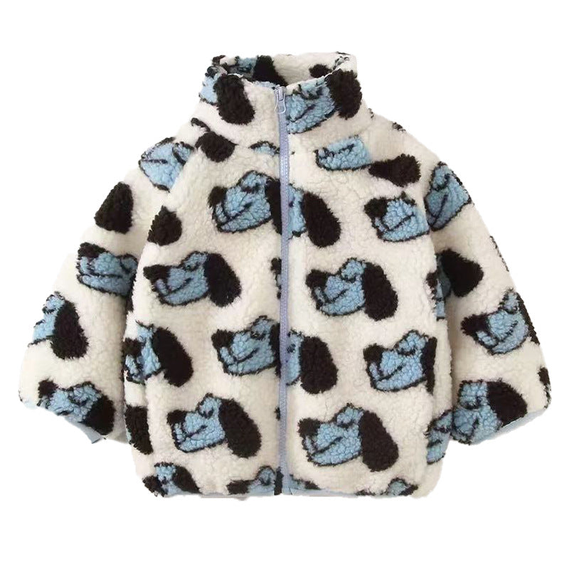 Kids' Printed Sherpa Fleece Zip Jacket - view 7
