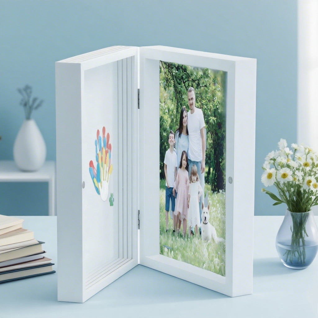 Family handprint photo frame