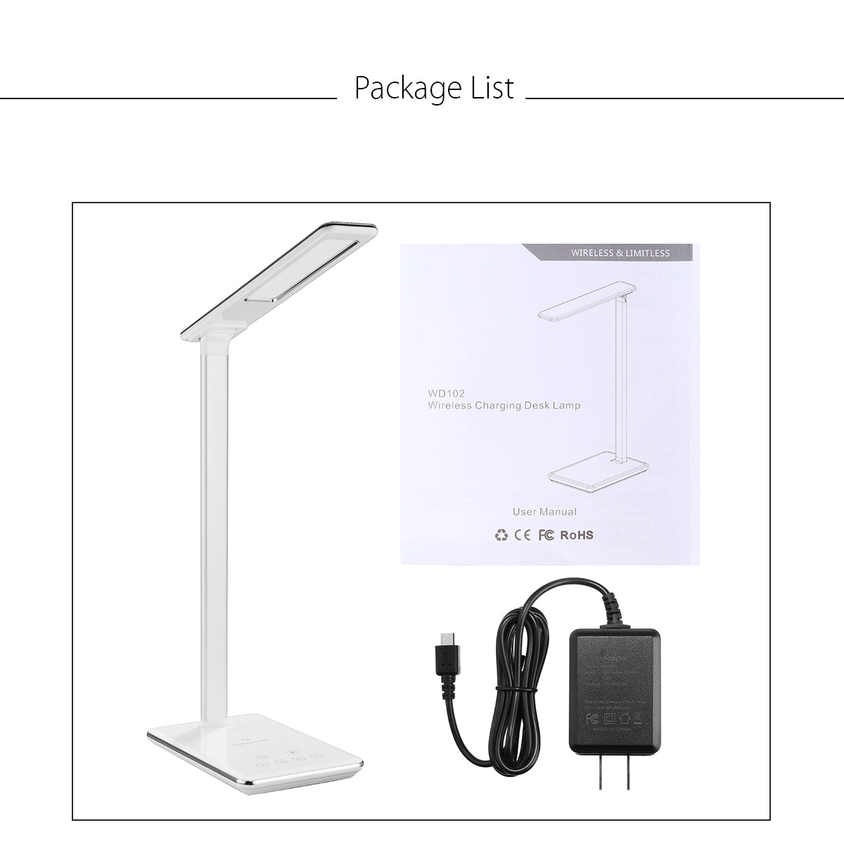LED desk lamp arm and shade detail