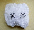 Stretchy white spider web Halloween decoration – view 1