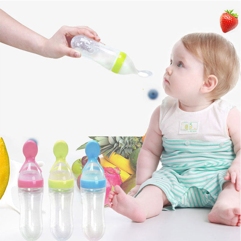 Silicone Squeeze Feeding Spoon Bottle 1