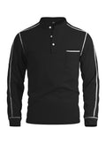 Men's Waffle-Knit Henley Polo Shirt - view 5