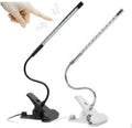 Black clip-on flexible USB LED reading lamp – view 1
