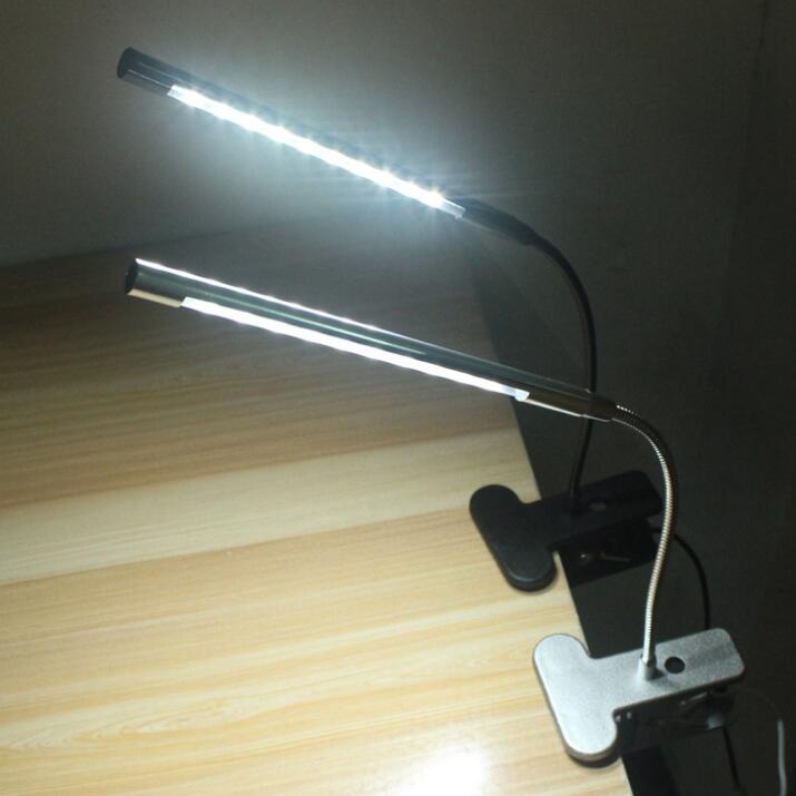 Black clip-on flexible USB LED reading lamp – view 3
