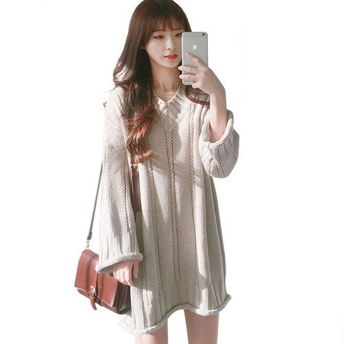 Women's Oversized Knit Sweater Dress - view 5
