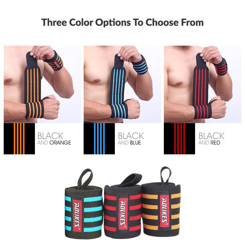 Power wrist wraps for weightlifting