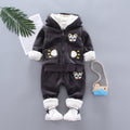 Toddler Fleece-Lined Velvet Hoodie & Pants Set