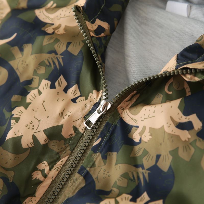 Kids' Printed Hooded Windbreaker Jacket - view 9
