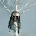 Hanging skull decoration with veil – view 1