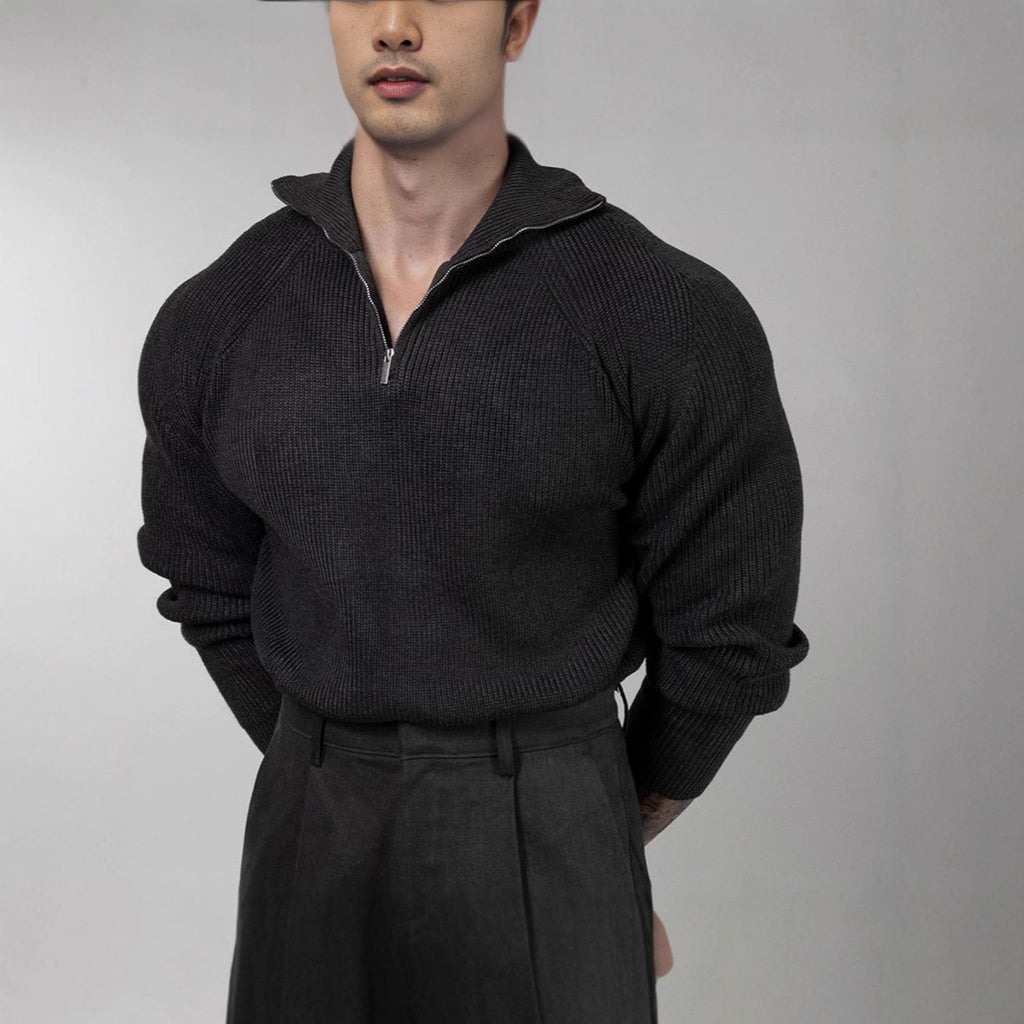 Men's Waffle-Knit Half-Zip Sweater - view 8