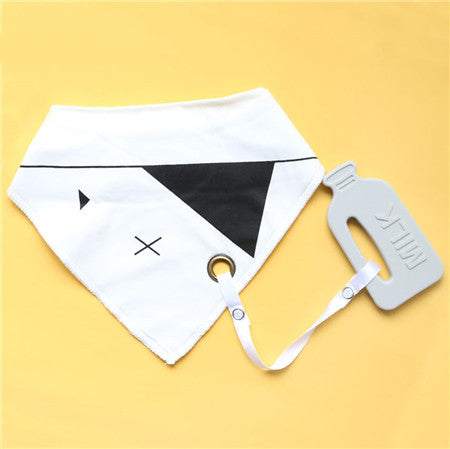 Cotton Bandana Bib with Silicone Teether 6