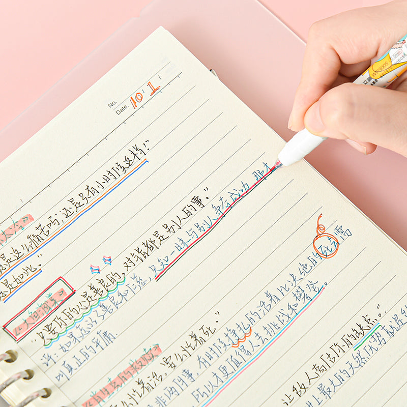 Double-headed highlighter tips close-up