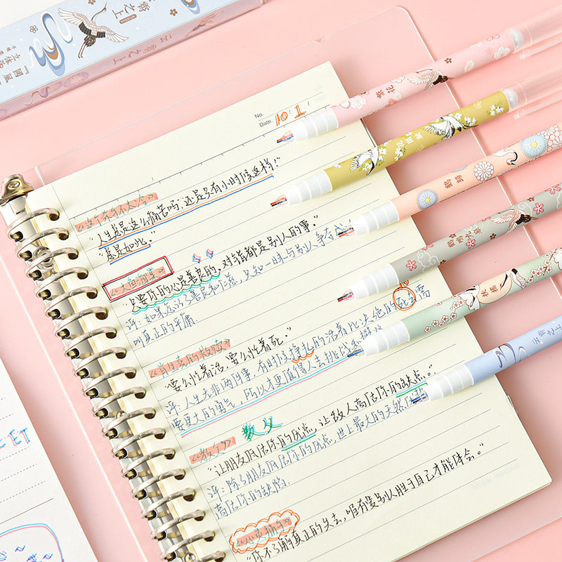 6-color highlighter set laid out
