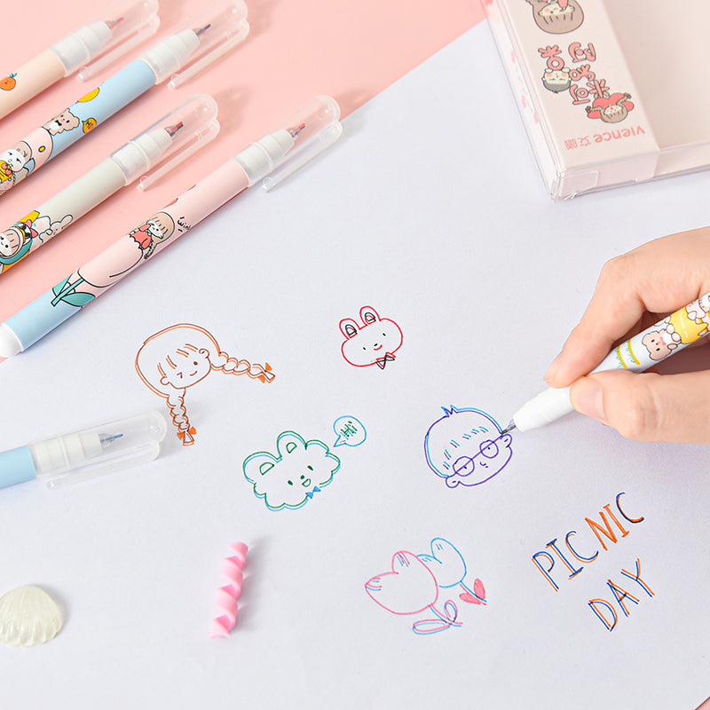 6-color highlighter set in the case