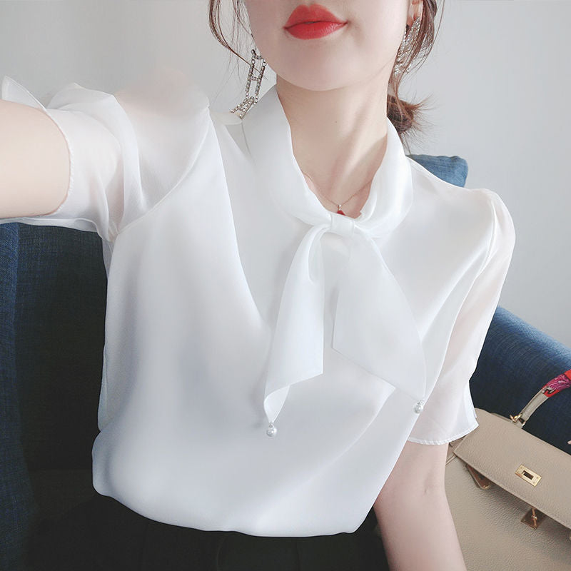 Chiffon Bow Blouse view 3