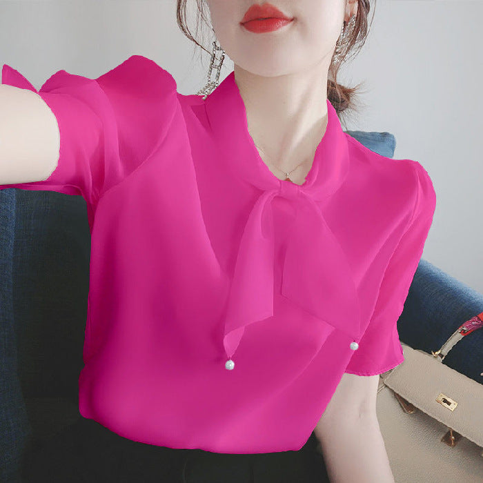 Chiffon Bow Blouse view 2