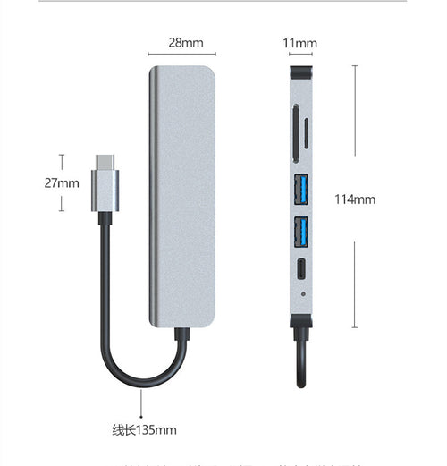 6-in-1 USB-C Hub with 4K HDMI 2