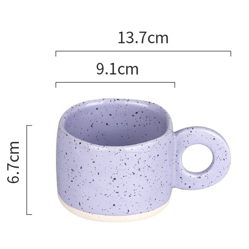 Candy colour 280 ml ceramic mug with handle – view 5
